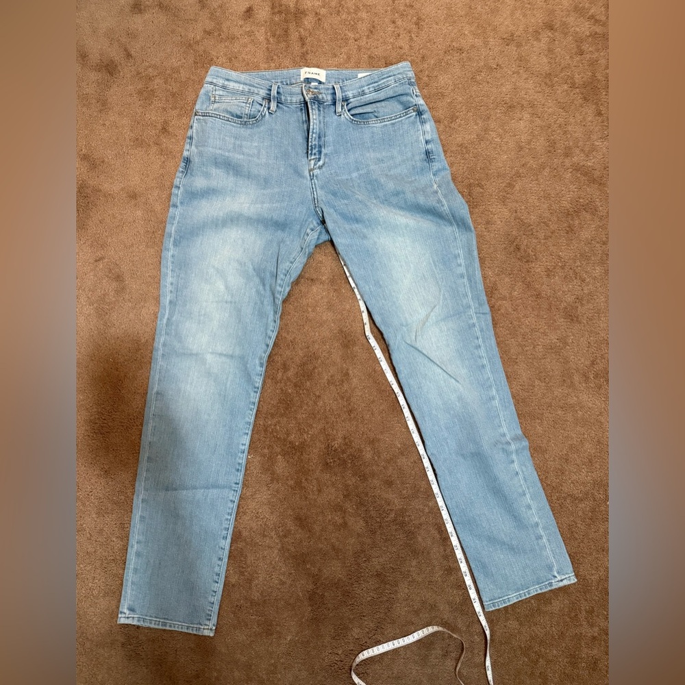Frame Denim Light Blue Straight Leg Jeans